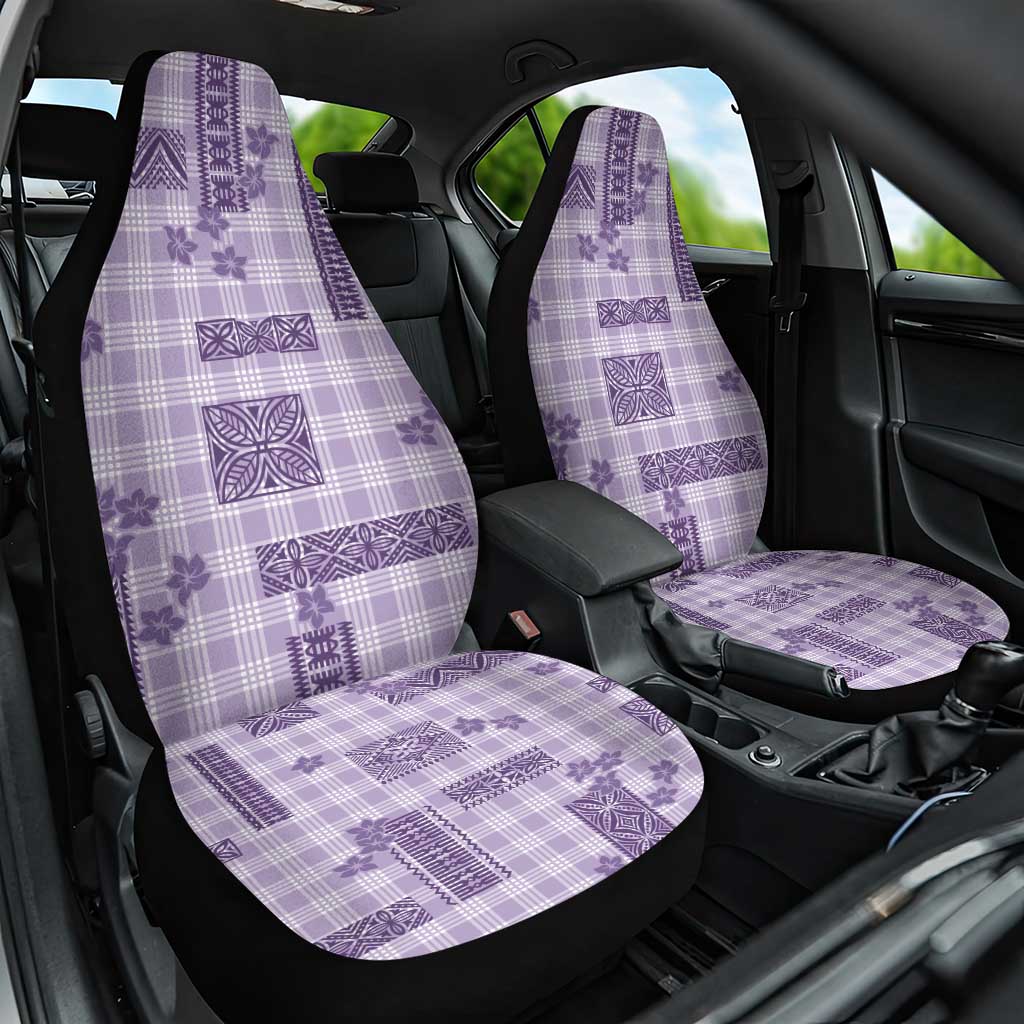 Hawaiian Quilt Tapa On Lilac Palaka Motifs Car Seat Cover