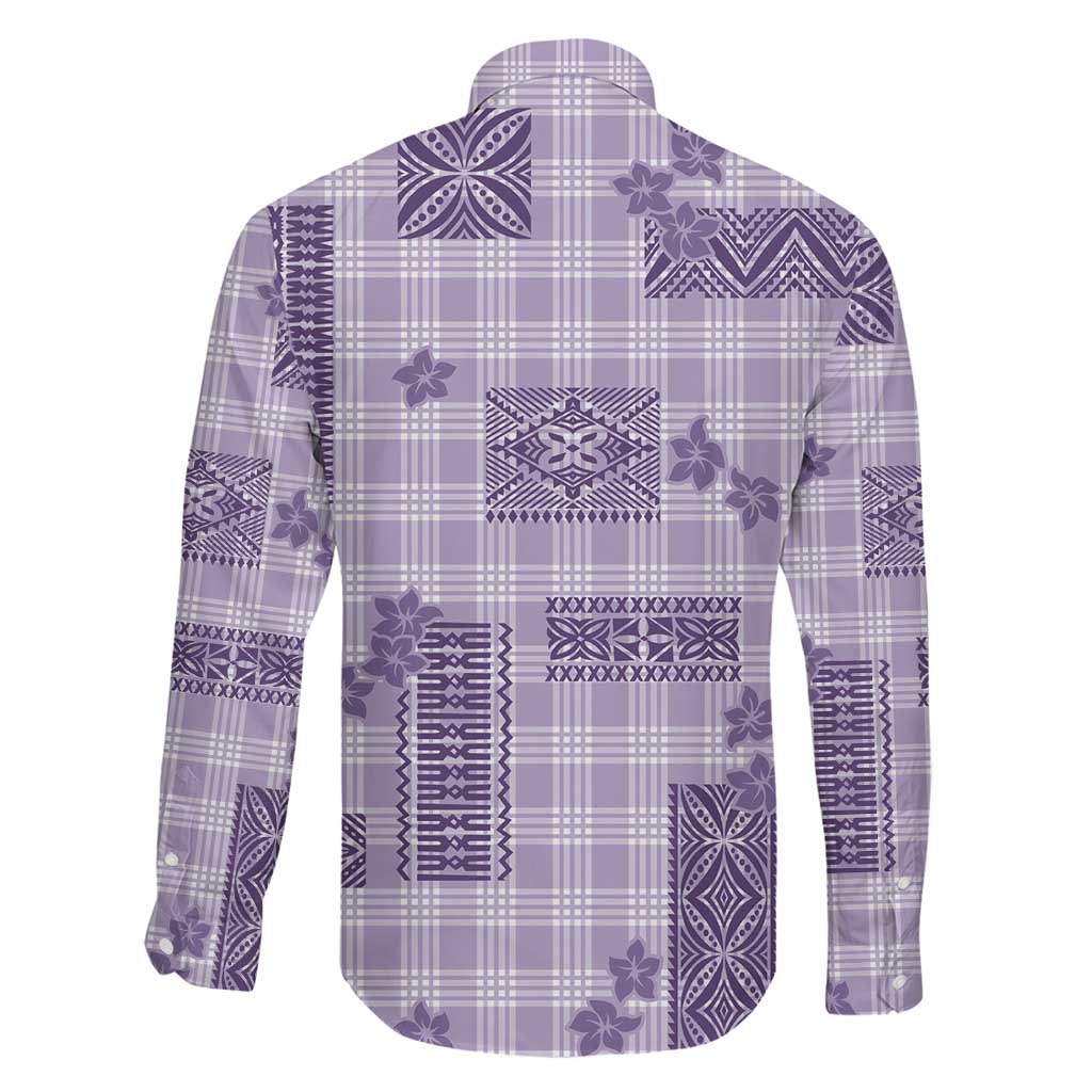 Hawaiian Quilt Tapa On Lilac Palaka Motifs Family Matching Mermaid Dress and Hawaiian Shirt