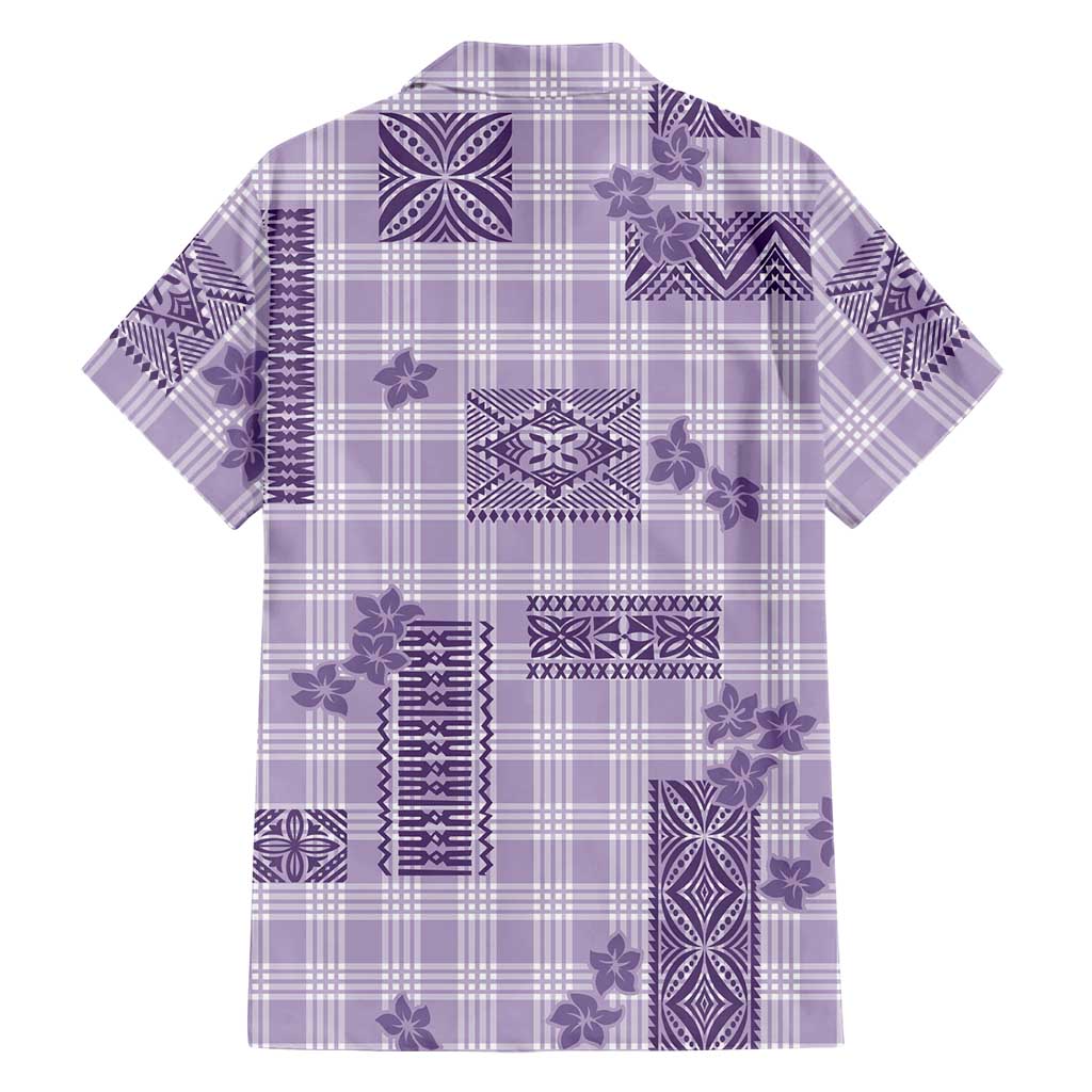 Hawaiian Quilt Tapa On Lilac Palaka Motifs Family Matching Summer Maxi Dress and Hawaiian Shirt