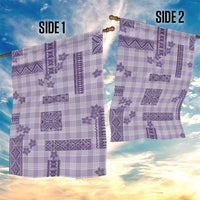 Hawaiian Quilt Tapa On Lilac Palaka Motifs Garden Flag LT7 - Polynesian Pride