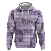 Hawaiian Quilt Tapa On Lilac Palaka Motifs Hoodie
