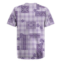 Hawaiian Quilt Tapa On Lilac Palaka Motifs Rugby Jersey LT7 - Polynesian Pride