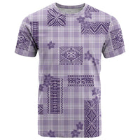 Hawaiian Quilt Tapa On Lilac Palaka Motifs T Shirt LT7 Lilac - Polynesian Pride