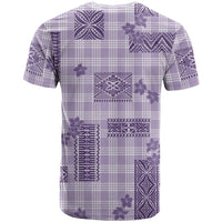 Hawaiian Quilt Tapa On Lilac Palaka Motifs T Shirt LT7 - Polynesian Pride