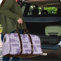 Hawaiian Quilt Tapa On Lilac Palaka Motifs Travel Bag