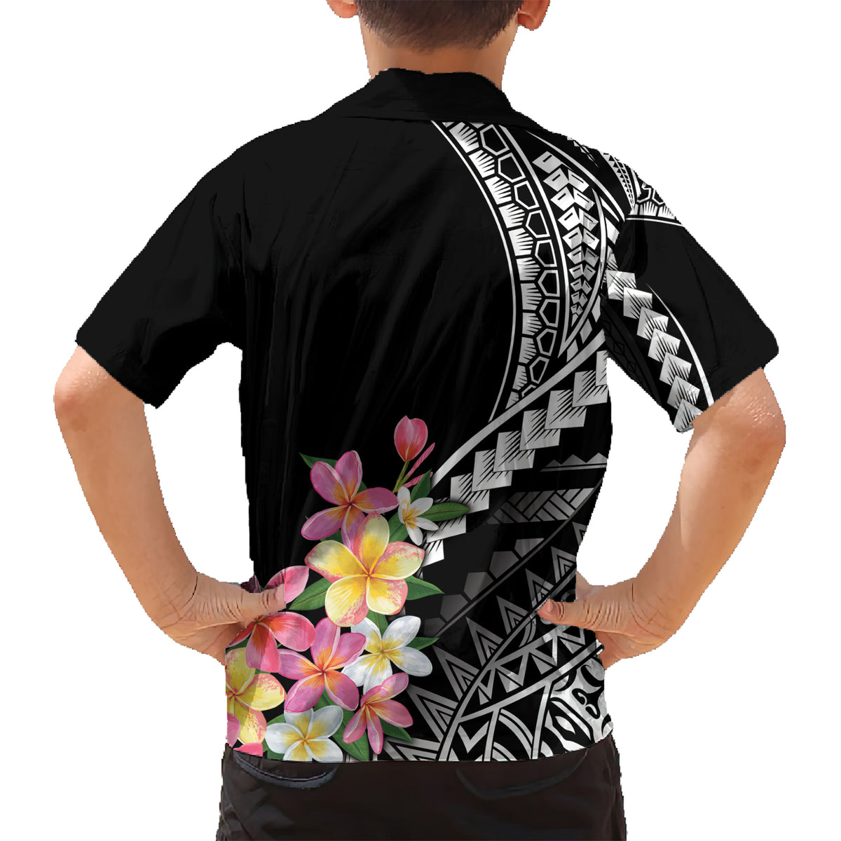 AAPI Heritage Month Family Matching Short Sleeve Bodycon Dress and Hawaiian Shirt Kanaka Hawaii Plumeria