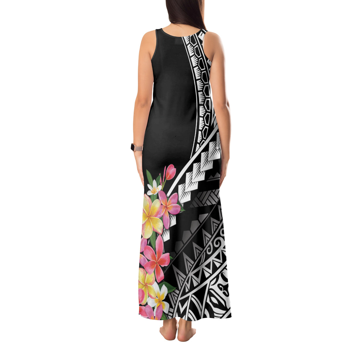 AAPI Heritage Month Tank Maxi Dress Kanaka Hawaii Plumeria