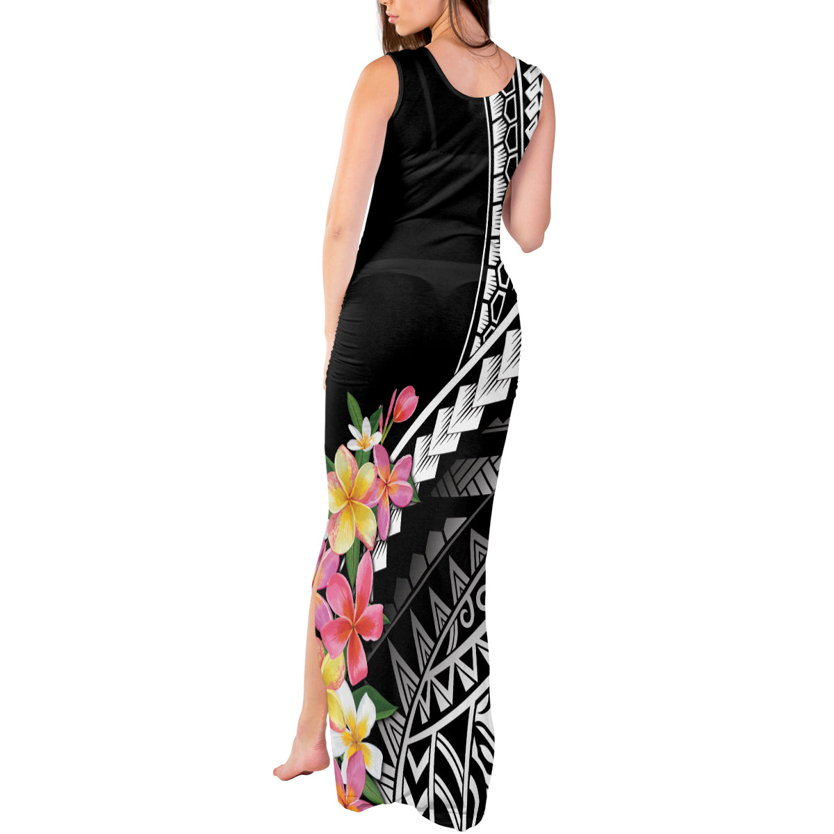 AAPI Heritage Month Tank Maxi Dress Kanaka Hawaii Plumeria