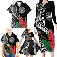AAPI Heritage Month Family Matching Long Sleeve Bodycon Dress and Hawaiian Shirt Samoa Teuila LT7 - Polynesian Pride
