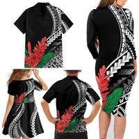 AAPI Heritage Month Family Matching Long Sleeve Bodycon Dress and Hawaiian Shirt Samoa Teuila LT7 - Polynesian Pride
