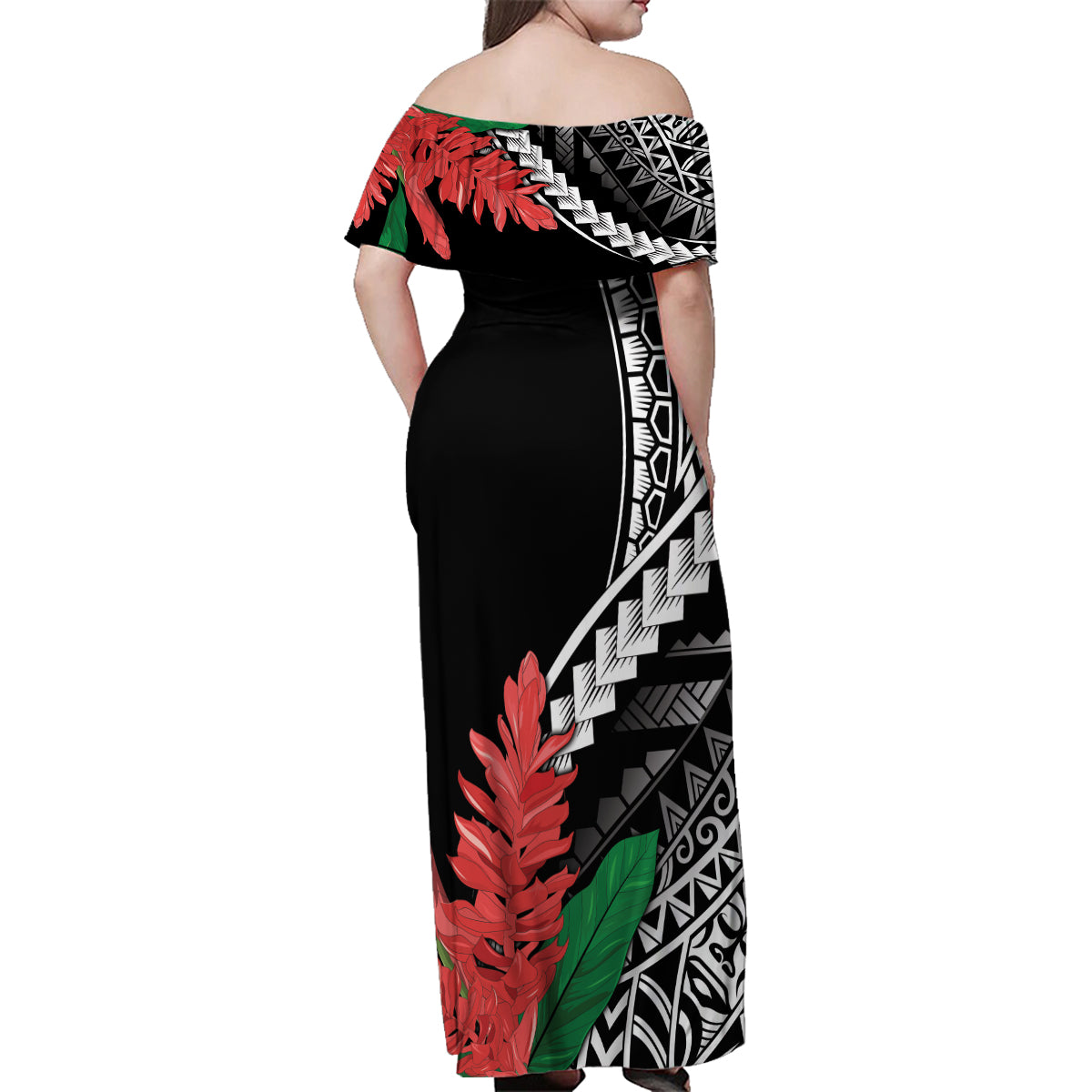 AAPI Heritage Month Family Matching Off Shoulder Maxi Dress and Hawaiian Shirt Samoa Teuila