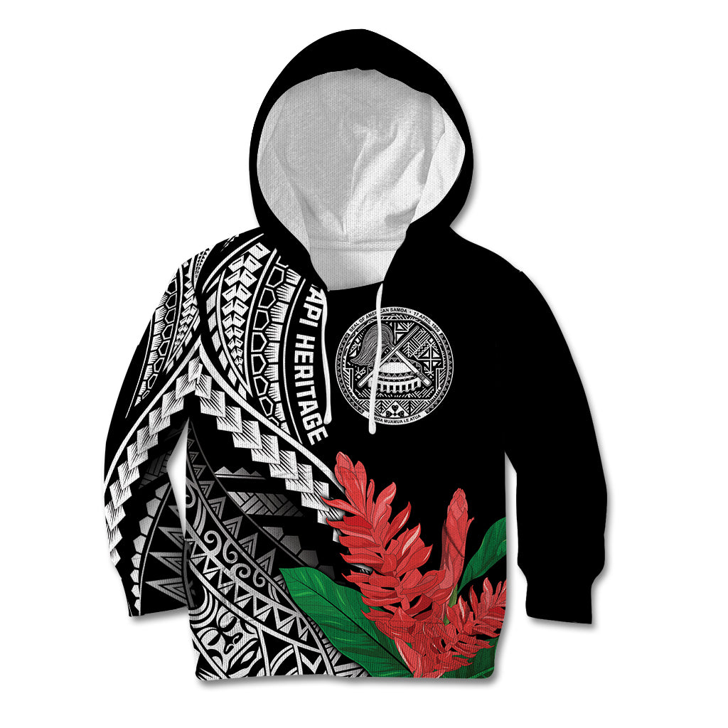 AAPI Heritage Month Kid Hoodie Samoa Teuila LT7 Hoodie Black - Polynesian Pride