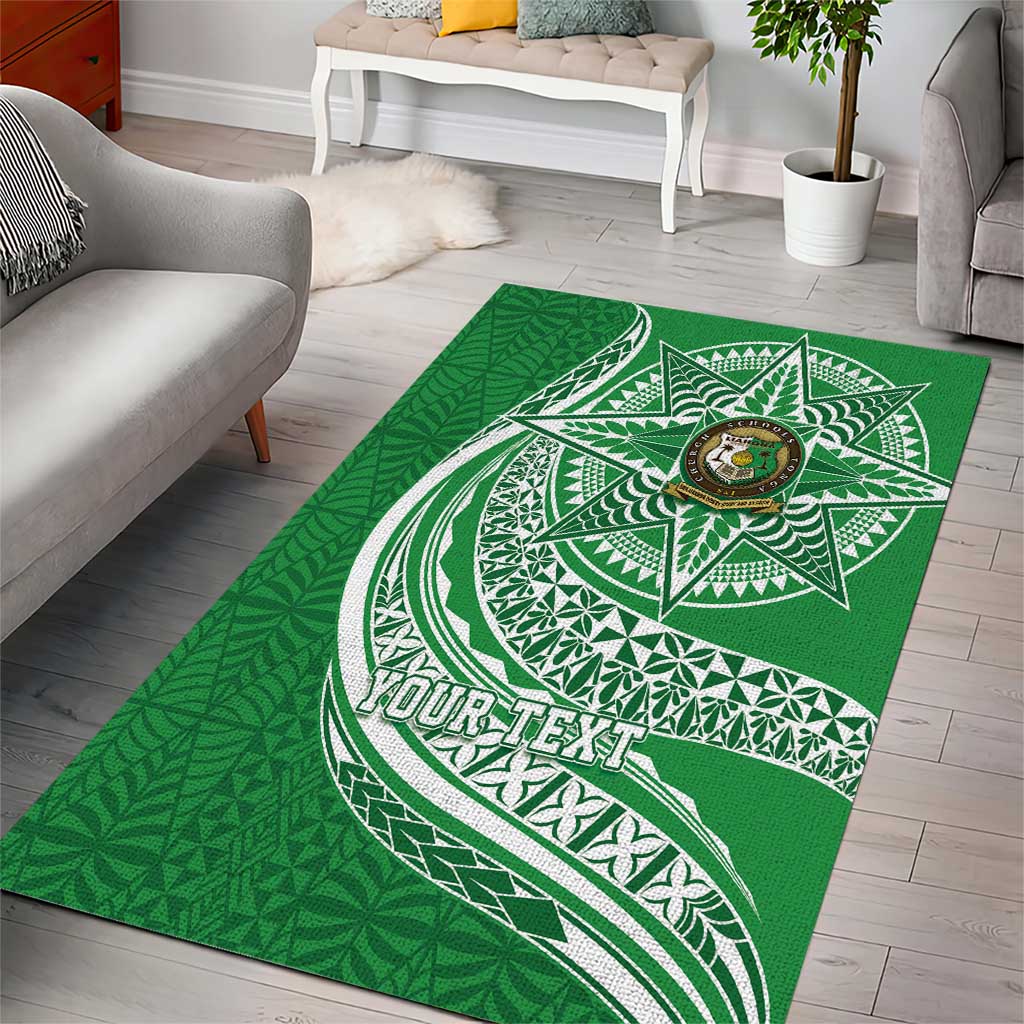 Tonga Liahona High School Personalized Area Rug Ngatu Tokelaufeletoa Motifs