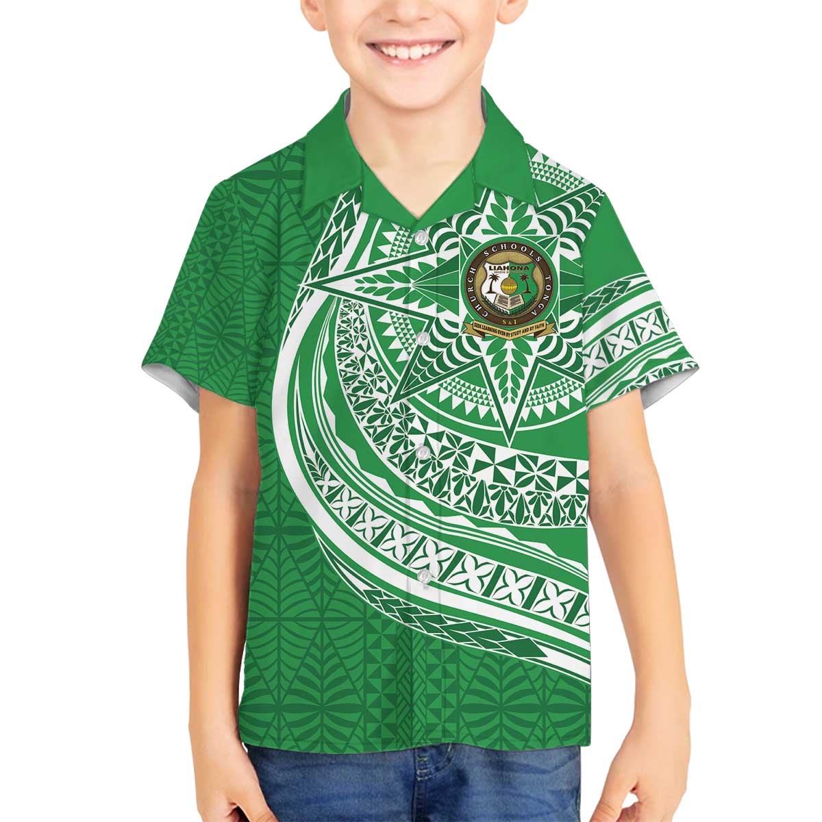 Tonga Liahona High School Personalized Family Matching Off The Shoulder Long Sleeve Dress and Hawaiian Shirt Ngatu Tokelaufeletoa Motifs