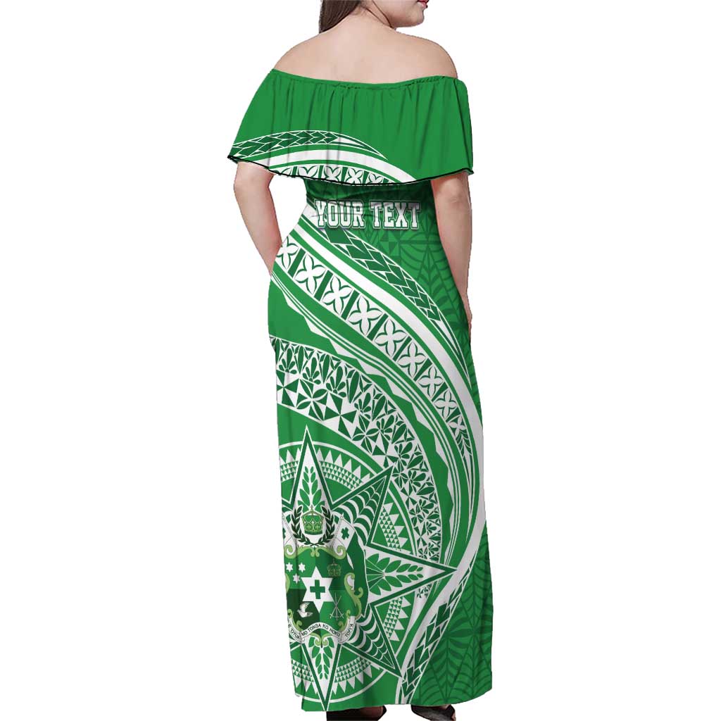 Tonga Liahona High School Personalized Family Matching Off Shoulder Maxi Dress and Hawaiian Shirt Ngatu Tokelaufeletoa Motifs