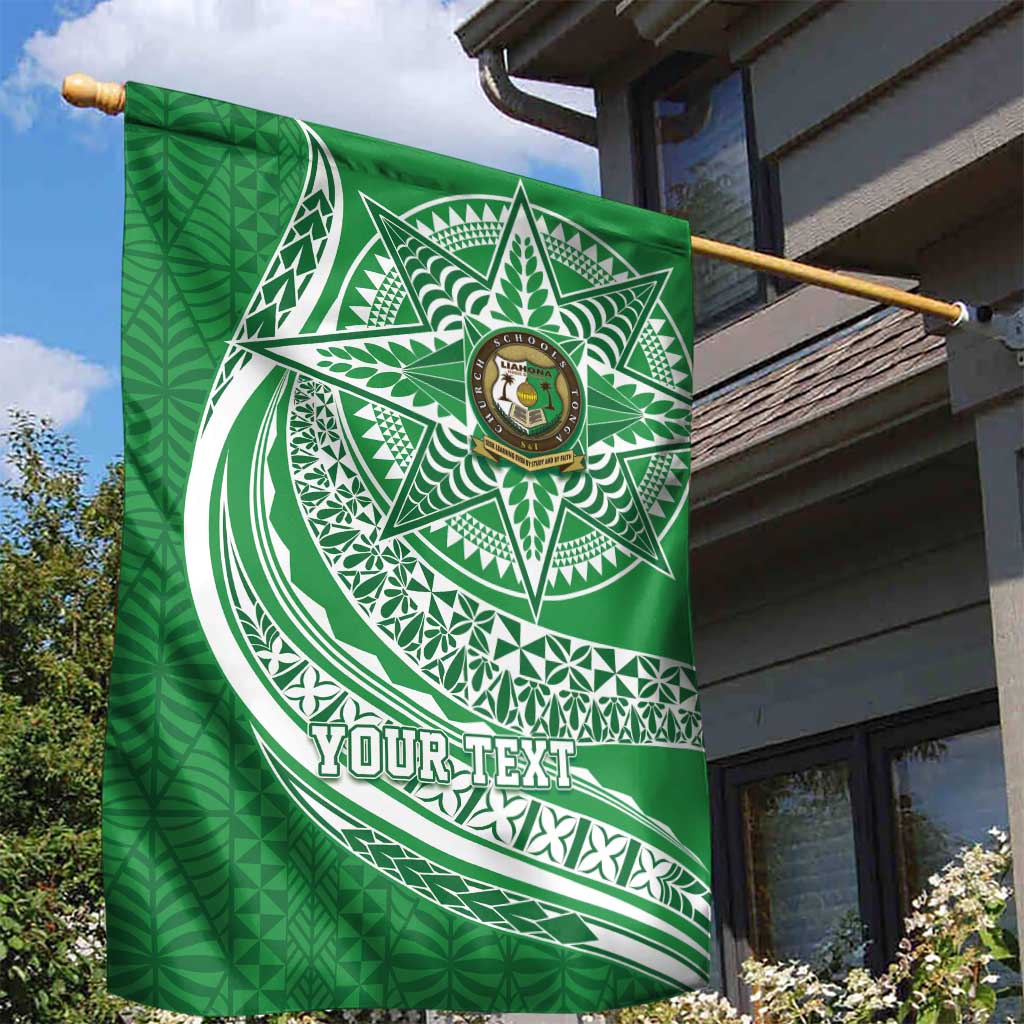 Tonga Liahona High School Personalized Garden Flag Ngatu Tokelaufeletoa Motifs