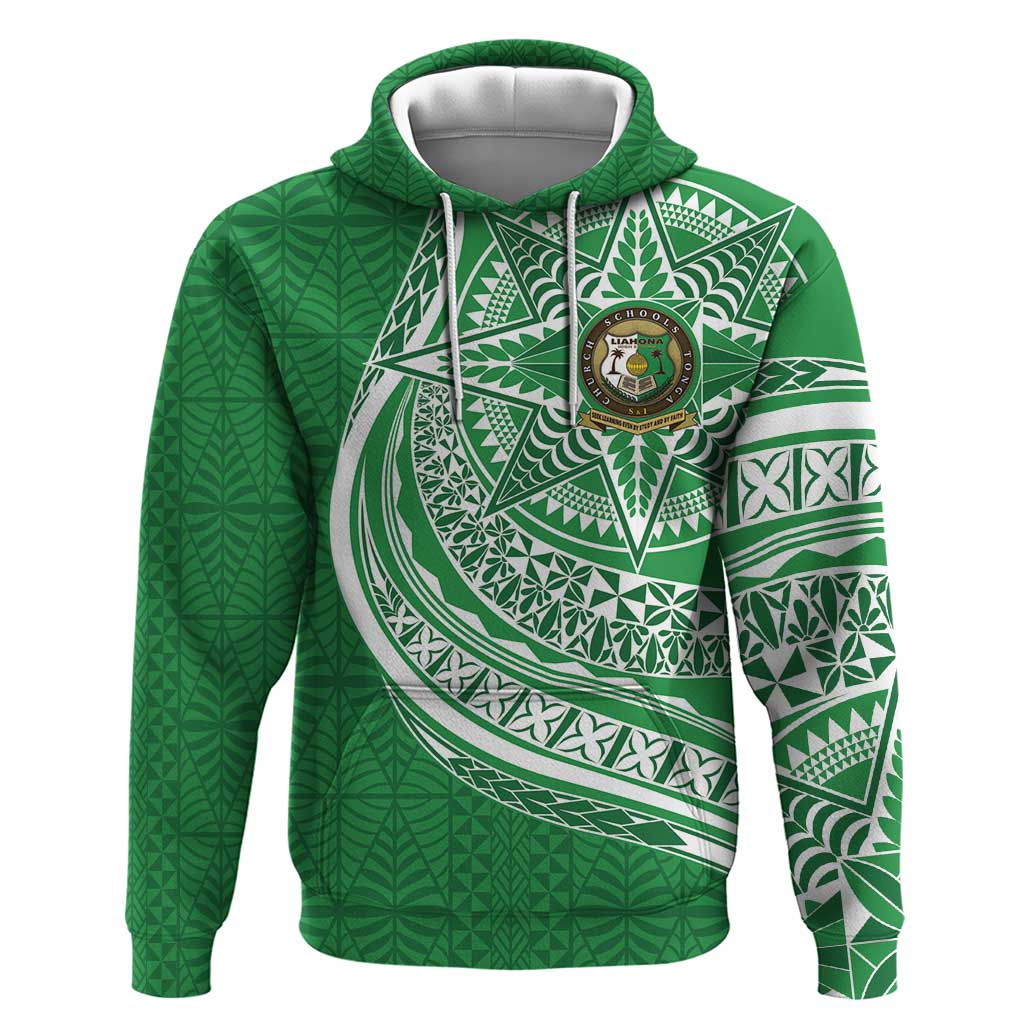 Tonga Liahona High School Personalized Hoodie Ngatu Tokelaufeletoa Motifs