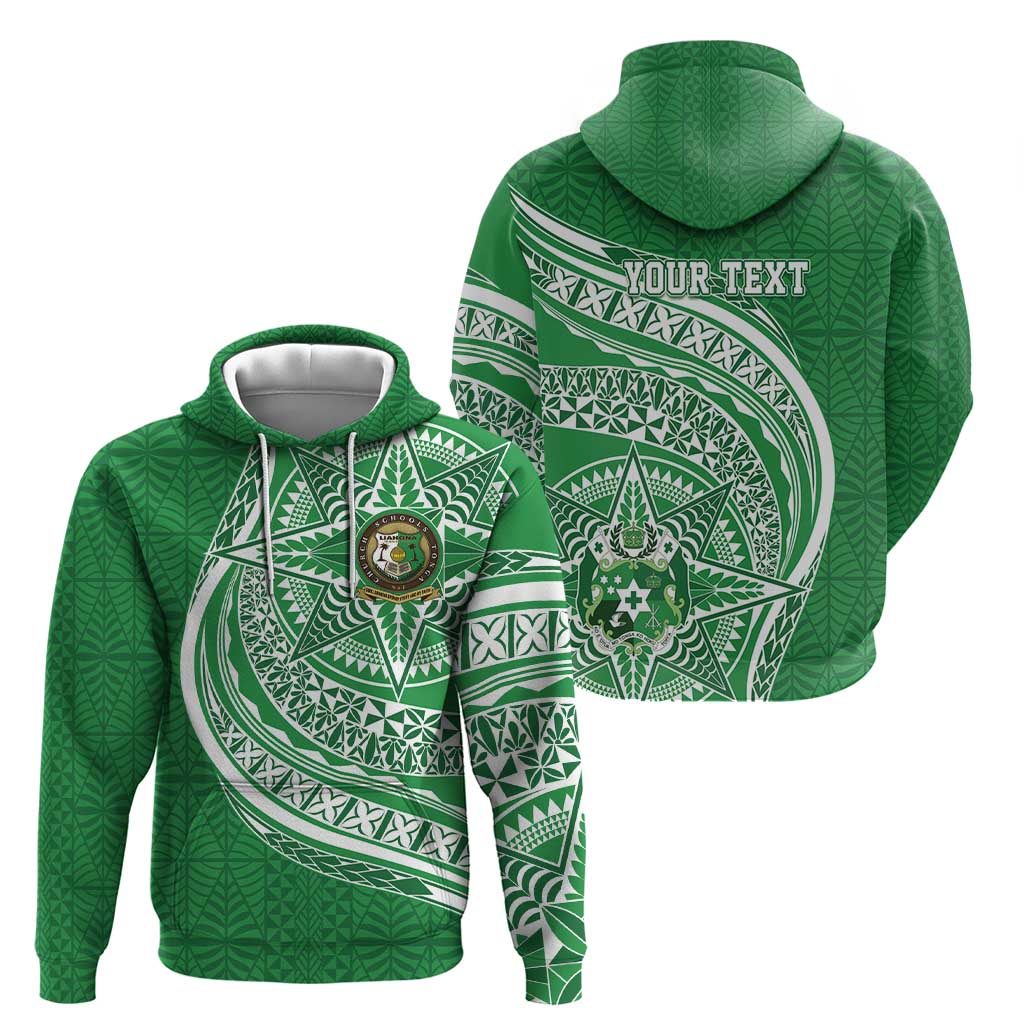 Tonga Liahona High School Personalized Hoodie Ngatu Tokelaufeletoa Motifs