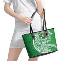 Tonga Liahona High School Personalized Leather Tote Bag Ngatu Tokelaufeletoa Motifs