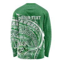 Tonga Liahona High School Personalized Long Sleeve Shirt Ngatu Tokelaufeletoa Motifs