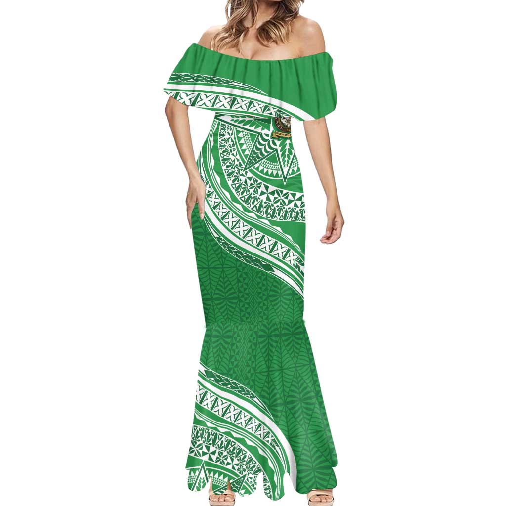 Tonga Liahona High School Personalized Mermaid Dress Ngatu Tokelaufeletoa Motifs