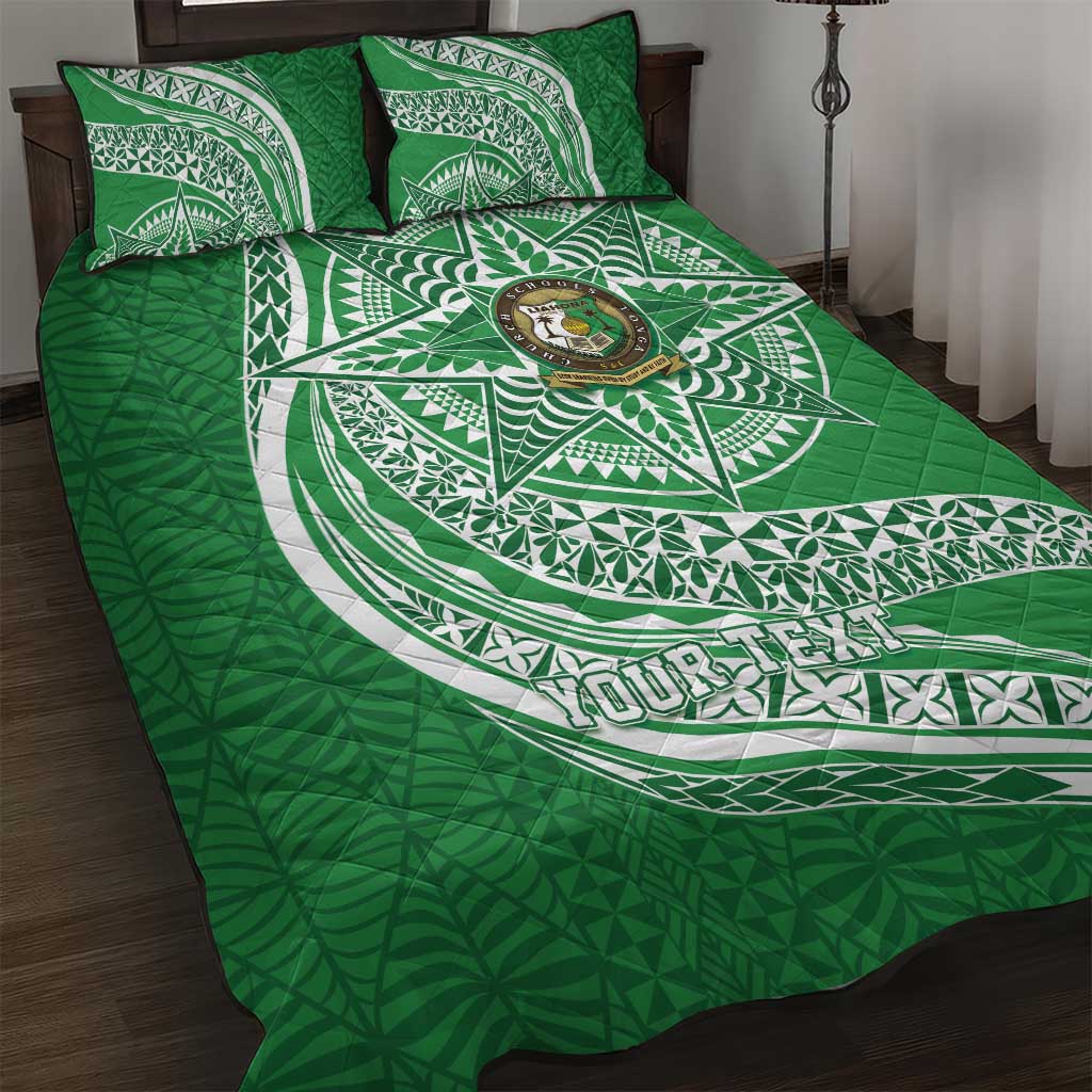 Tonga Liahona High School Personalized Quilt Bed Set Ngatu Tokelaufeletoa Motifs
