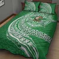 Tonga Liahona High School Personalized Quilt Bed Set Ngatu Tokelaufeletoa Motifs