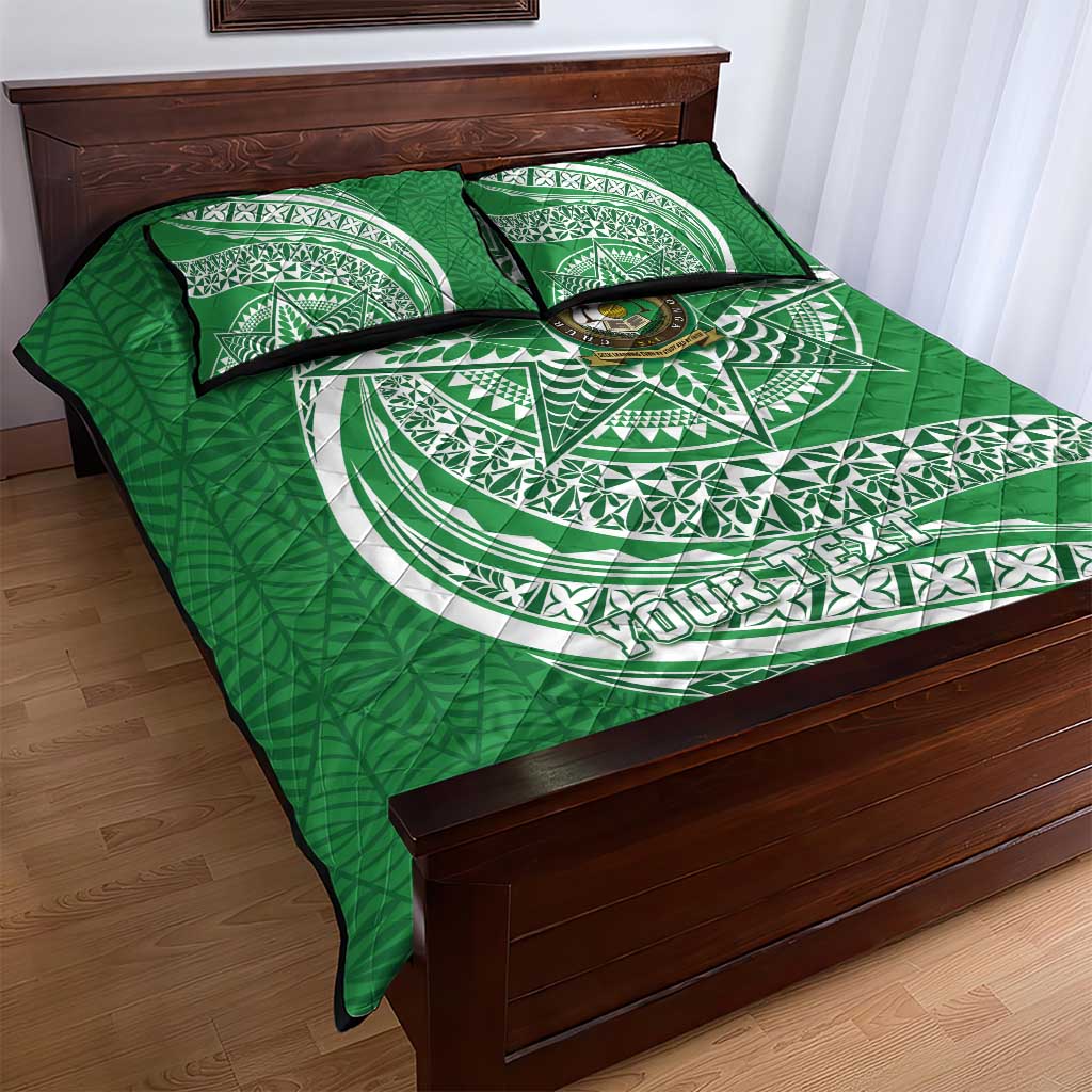 Tonga Liahona High School Personalized Quilt Bed Set Ngatu Tokelaufeletoa Motifs