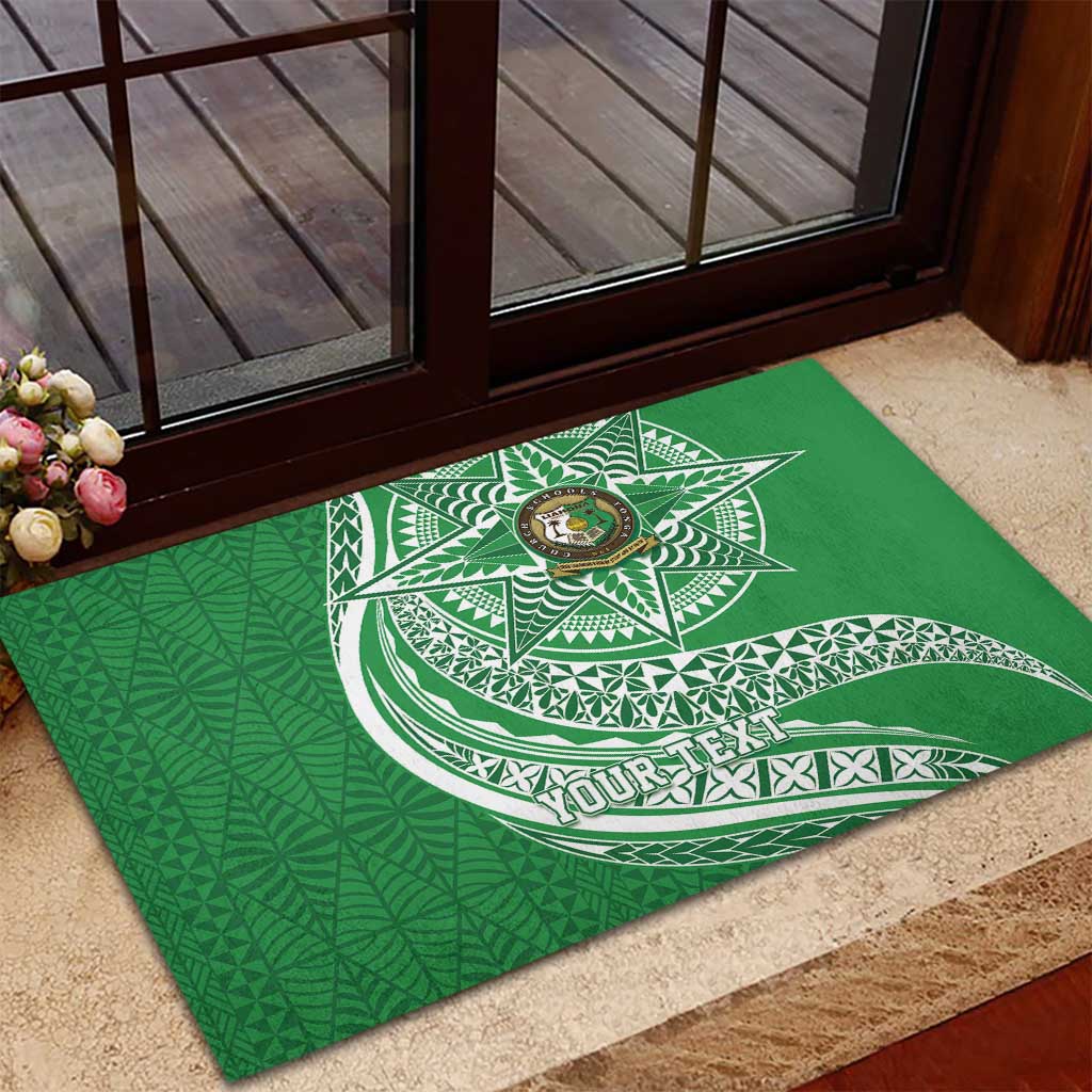 Tonga Liahona High School Personalized Rubber Doormat Ngatu Tokelaufeletoa Motifs