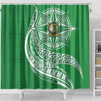 Tonga Liahona High School Personalized Shower Curtain Ngatu Tokelaufeletoa Motifs