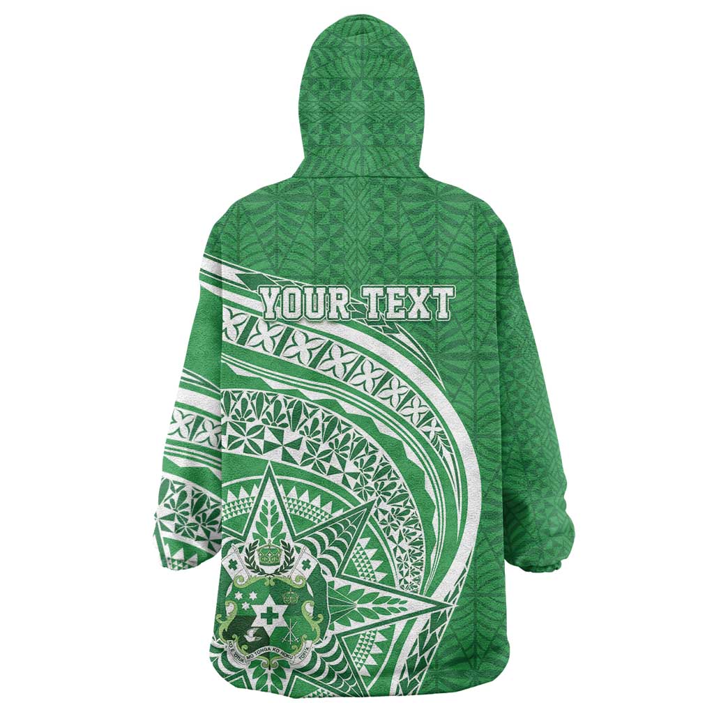 Tonga Liahona High School Personalized Wearable Blanket Hoodie Ngatu Tokelaufeletoa Motifs