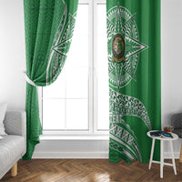 Tonga Liahona High School Personalized Window Curtain Ngatu Tokelaufeletoa Motifs