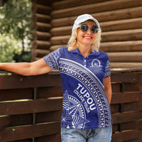 Tupou College Toloa Women Polo Shirt Ngatu Tapa Mix Style