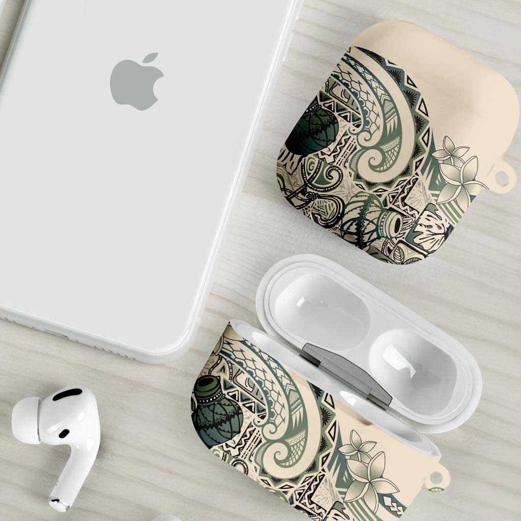 Aloha Hawaii Tapa AirPods Case Summer Green Hawaiian Ipu - Polynesian Pride