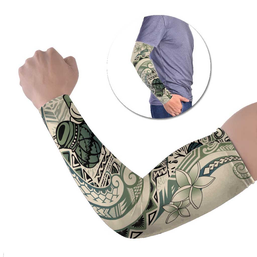 Aloha Hawaii Tapa Arm Sleeves Summer Green Hawaiian Ipu - Polynesian Pride