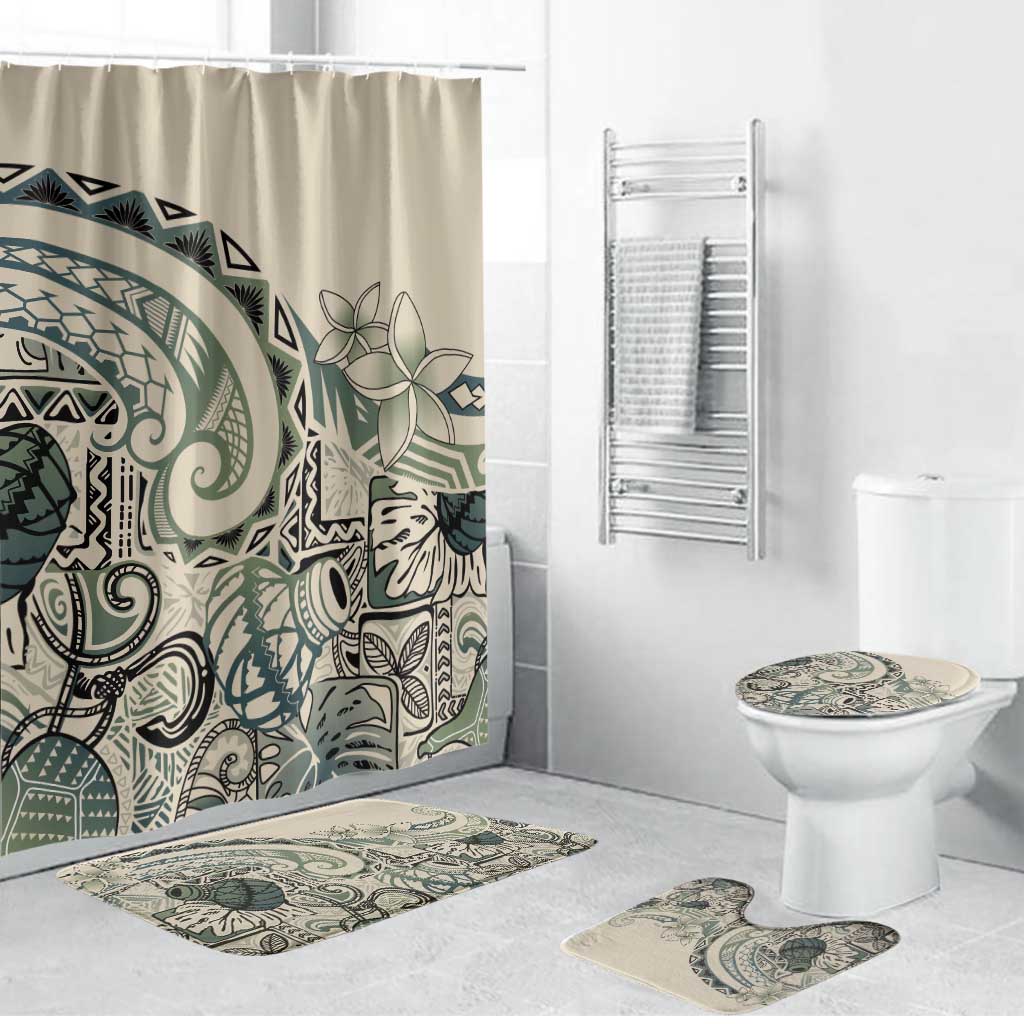 Aloha Hawaii Tapa Bathroom Set Summer Green Hawaiian Ipu - Polynesian Pride