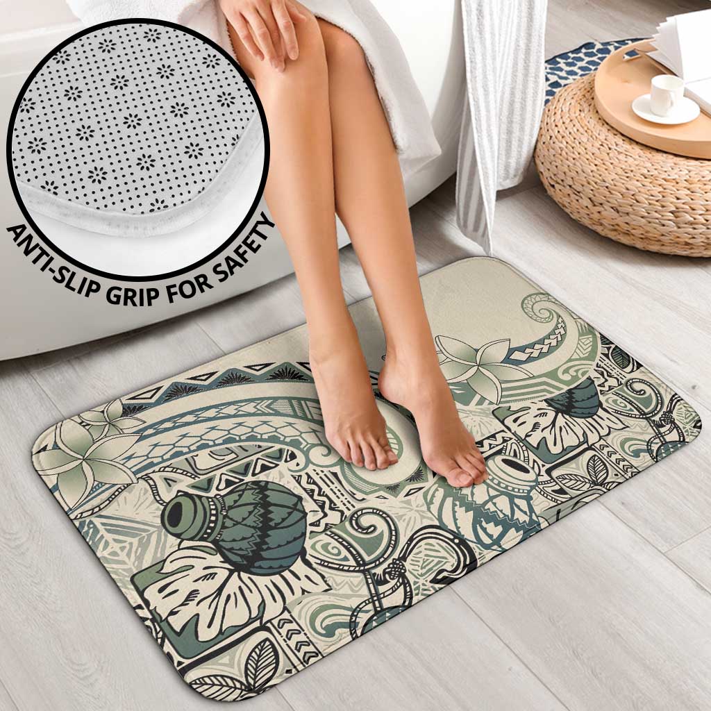 Aloha Hawaii Tapa Bathroom Set Summer Green Hawaiian Ipu - Polynesian Pride