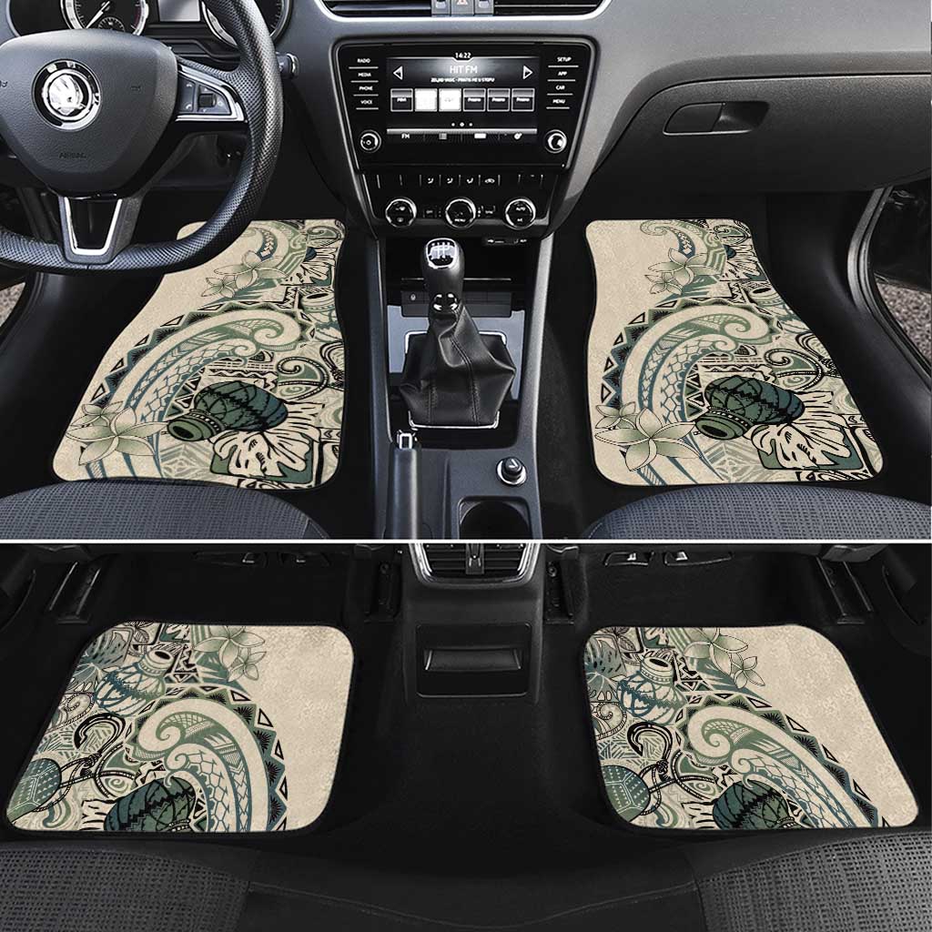 Aloha Hawaii Tapa Car Mats Summer Green Hawaiian Ipu - Polynesian Pride