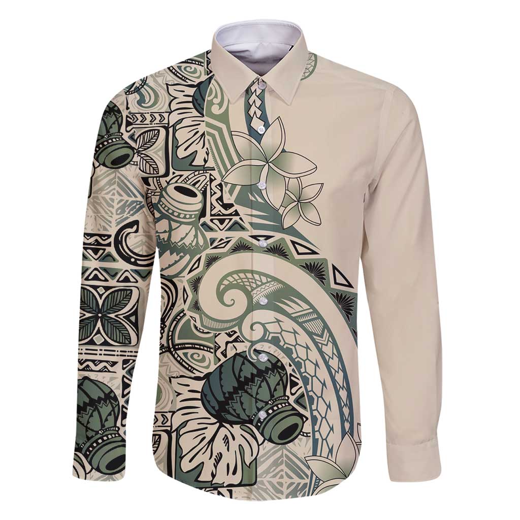 Aloha Hawaii Tapa Family Matching Summer Maxi Dress and Hawaiian Shirt Summer Green Hawaiian Ipu - Polynesian Pride