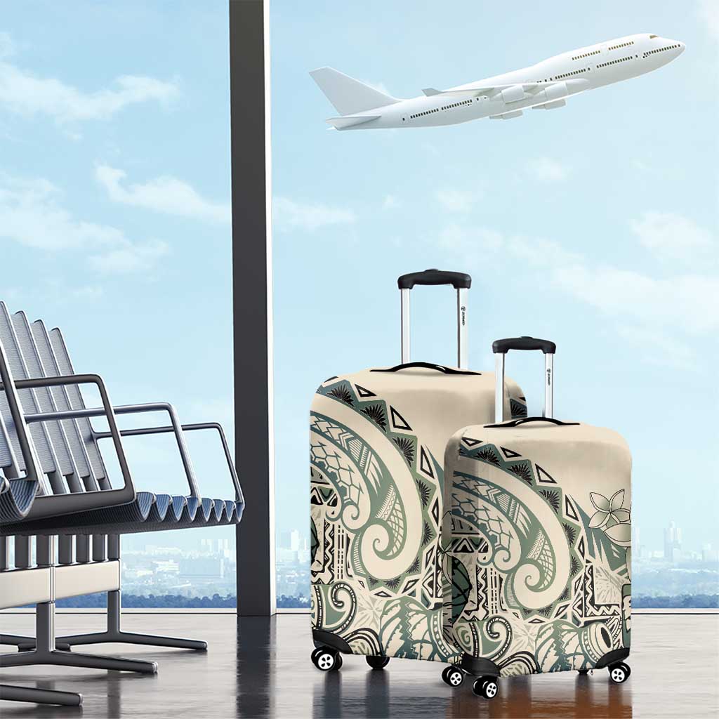 Aloha Hawaii Tapa Luggage Cover Summer Green Hawaiian Ipu - Polynesian Pride