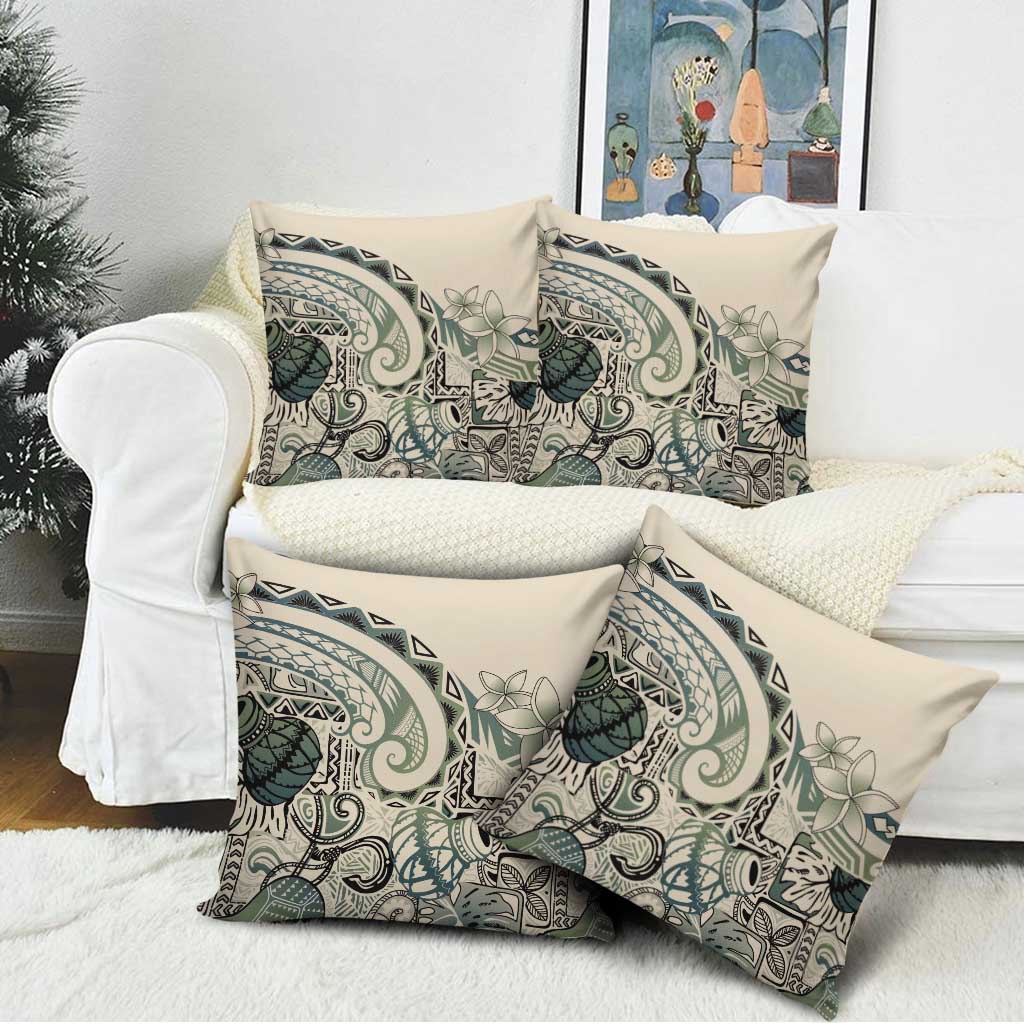 Aloha Hawaii Tapa Pillow Cover Summer Green Hawaiian Ipu - Polynesian Pride