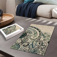 Aloha Hawaii Tapa Puzzle Summer Green Hawaiian Ipu LT7 - Polynesian Pride