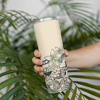 Aloha Hawaii Tapa Skinny Tumbler Summer Green Hawaiian Ipu - Polynesian Pride