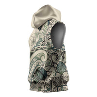 Aloha Hawaii Tapa Sleeveless Hoodie Summer Green Hawaiian Ipu LT7 - Polynesian Pride