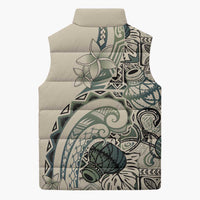 Aloha Hawaii Tapa Sleeveless Puffer Jacket Summer Green Hawaiian Ipu LT7 - Polynesian Pride