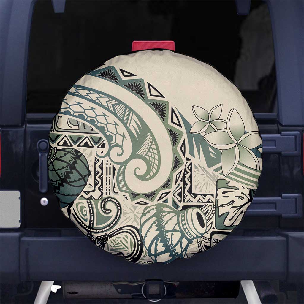 Aloha Hawaii Tapa Spare Tire Cover Summer Green Hawaiian Ipu - Polynesian Pride