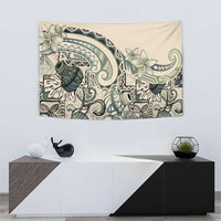 Aloha Hawaii Tapa Tapestry Summer Green Hawaiian Ipu LT7 - Polynesian Pride