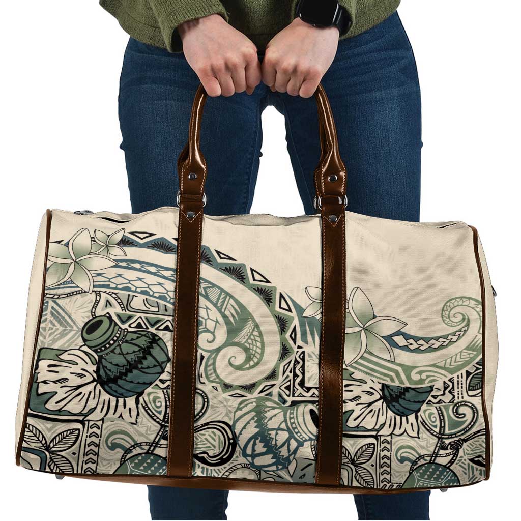 Aloha Hawaii Tapa Travel Bag Summer Green Hawaiian Ipu - Polynesian Pride