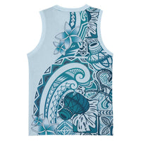 Aloha Hawaii Tapa Basketball Jersey Cool Turquoise Hawaiian Ipu LT7 - Polynesian Pride