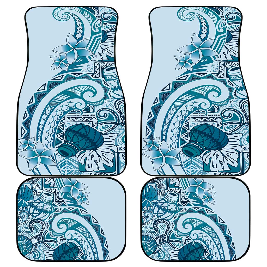 Aloha Hawaii Tapa Car Mats Cool Turquoise Hawaiian Ipu - Polynesian Pride